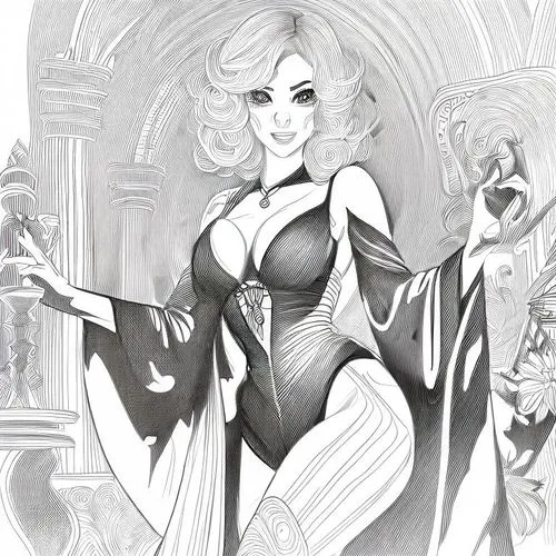 cruella de ville,art deco woman,dita,vampira,sorceress,fantasy woman,goddess of justice,femme fatale,cruella,venetia,fashion illustration,queen of the night,widow,miss circassian,burlesque,mamie van d