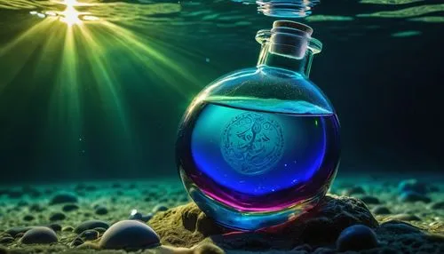 Potion of Eternal Youth: "Design a potion of luminous, pearlescent liquid, in an elegantly shaped bottle with eternal youth runes. The backdrop is a vibrant, ageless utopia, reflecting the potion's gi