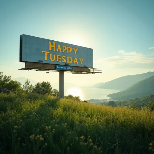 tues,tuesday,billboard advertising,tue,highway sign,thur