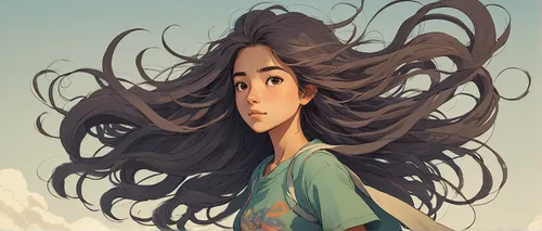 little girl in wind,windy,wind,wind wave,moana,winds,mulan,wind machine,the wind from the sea,mystical portrait of a girl,surfer hair,girl on the dune,jasmine,wander,girl with speech bubble,fluttering hair,rapunzel,mountain spirit,girl portrait,wanderer,Illustration,Realistic Fantasy,Realistic Fantasy 12