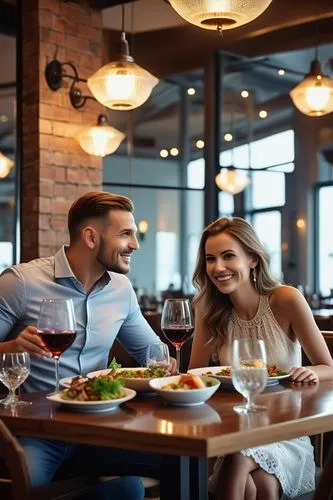 Happy couple in a fine-dining restaurant ,restaurants online,food and wine,restaurants,wine tavern,fine dining restaurant,homes for sale in hoboken nj,homes for sale hoboken nj,mediterranean cuisine,n