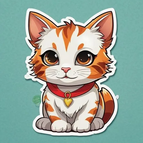 calico cat,orange tabby cat,ginger kitten,cat vector,orange tabby,kitka,cartoon cat,kiti,korin,suara,ginger cat,kittani,telegram icon,chikowi,calico,jiwan,kittu,red tabby,cute cat,tora,Unique,Design,Sticker