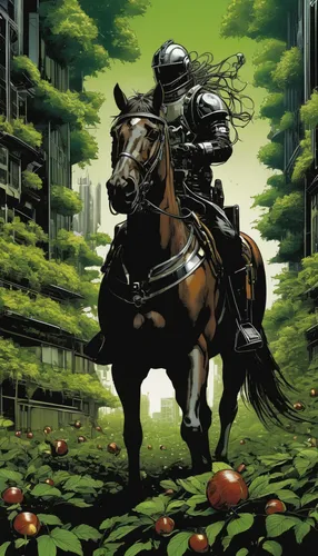 horseman,black horse,bronze horseman,horseback,samurai,man and horses,endurance riding,heroic fantasy,two-horses,riderless,patrol,cuirass,horse herder,alpha horse,horse riders,horsemen,mounted police,cavalry,horse running,play horse,Illustration,American Style,American Style 06