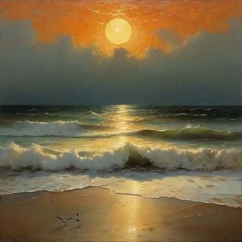 seascape,dubbeldam,aivazovsky,mesdag,sea landscape,tuxen,Art,Classical Oil Painting,Classical Oil Painting 44