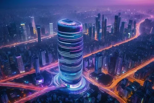 guangzhou,shanghai,chengdu,chongqing,electric tower,tianjin,cybercity,wanzhou,shenzhen,cyberport,nanjing,zhengzhou,zhangzhou,the energy tower,futuristic landscape,futuristic architecture,cybertown,futuristic,chengli,guiyang,Illustration,Japanese style,Japanese Style 05