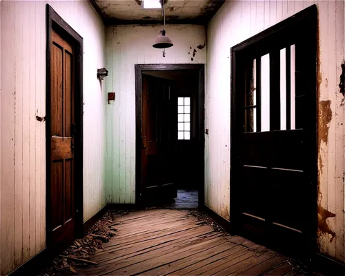 creepy doorway,hallway,abandoned room,corridors,room door,lalaurie,doorways,asylum,the threshold of the house,creepy house,wooden door,abandoned house,floorboards,the door,sanitarium,reformatory,corridor,doorway,dormitory,sanitorium,Illustration,Black and White,Black and White 15