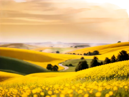 palouse,yellow grass,rapeseed field,field of rapeseeds,landscape background,spring background,springtime background,nature background,rolling hills,rapeseed,canola,blooming field,wheatfield,grasslands,toscana,wheat fields,meadow landscape,toscane,yellow,giallo,Illustration,Realistic Fantasy,Realistic Fantasy 37