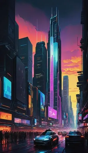 futuristic landscape,cybercity,cyberpunk,cityscape,cybertown,colorful city,cyberworld,fantasy city,cyberscene,metropolis,futuristic,futurist,cyberport,black city,neuromancer,city scape,urbanworld,synth,city skyline,skyline,Art,Artistic Painting,Artistic Painting 37