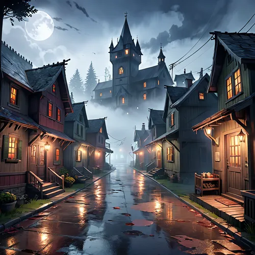 Information about interior design, interior decoration, decorating ideas, and more.,hogwarts,witch's house,halloween background,haunted house,the haunted house,witch house,fantasy city,medieval town,f