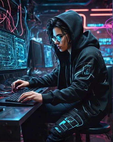 cyber,cyberpunk,cyber glasses,hacker,hacking,anonymous hacker,cyber crime,man with a computer,cyberspace,coder,computer freak,girl at the computer,cyber security,operator,cybercrime,computer addiction,cybersecurity,cybertruck,computer,kasperle,Illustration,Japanese style,Japanese Style 07