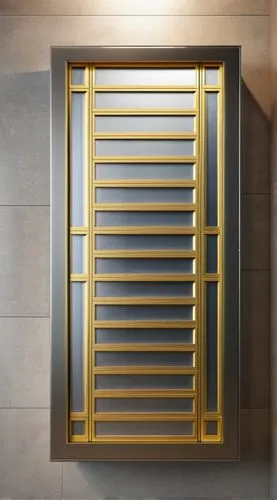 metallic door,gold stucco frame,art deco frame,steel door,shower door,ventilation grille,sliding door,hinged doors,roller shutter,plantation shutters,window with grille,ventilation grid,wooden door,window with shutters,slat window,art deco,gold frame,elevator,elevators,shower panel,Photography,General,Realistic