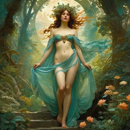 dryad,faerie,secret garden of venus,rusalka,faery,fae,water nymph,the enchantress,fantasy picture,fantasy art,fantasy portrait,fantasy woman,garden of eden,girl in the garden,flora,fairy queen,venus,mystical portrait of a girl,garden fairy,aphrodite,Conceptual Art,Fantasy,Fantasy 05