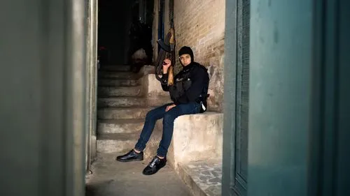 girl on the stairs,young model istanbul,conversano,montalbano,woman in menswear,spy visual,noto,eleftheria,isolda,demoiselles,videoclip,blue door,syros,athina,ghenea,senglea,in the door,loreen,shearim,vignetting