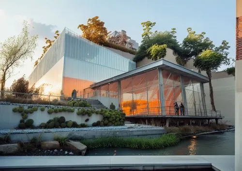 glasshouse,deyoung,gehry,skirball,mirror house,cube house,Photography,General,Realistic