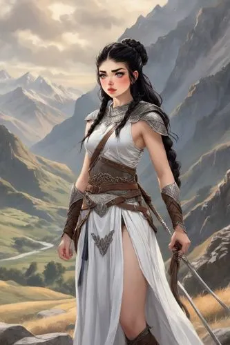 diaochan,mervat,qianwen,female warrior,surana,elona,Digital Art,Classicism