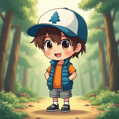 dipper,kaban,forest walk,forest background,cartoon forest,acpc