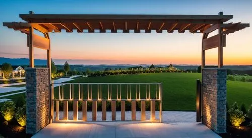 entrance arch,a wooden gazebo on a lawn surrounded by greenery,pergola,napa valley,outdoor furniture,outdoor table and chairs,yountville,napa,Photography,General,Realistic