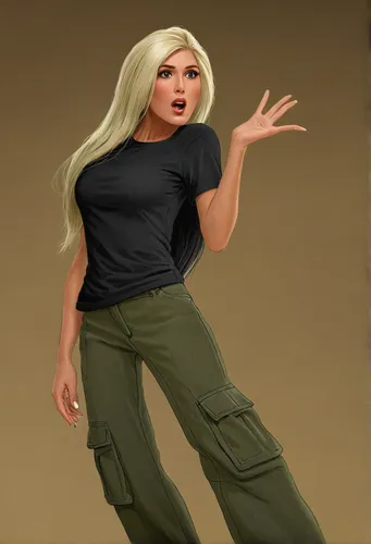 kim,gradient mesh,khaki,cargo pants,3d model,khaki pants,fashion vector,female model,3d rendered,marylyn monroe - female,sprint woman,3d modeling,character animation,3d figure,digital painting,jumpsuit,blonde woman,3d render,sackcloth textured,plus-size model,Photography,Artistic Photography,Artistic Photography 13