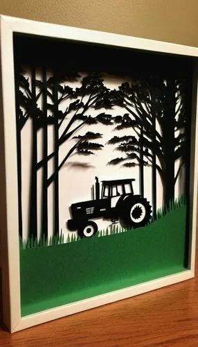 tractor,tractors,farm tractor,logging truck,cool woodblock images,halloween frame,Unique,Paper Cuts,Paper Cuts 10