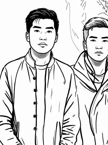 rotoscoped,yuzhou,salarymen,rotoscope,sweatsuits,eraserheads,Design Sketch,Design Sketch,Rough Outline