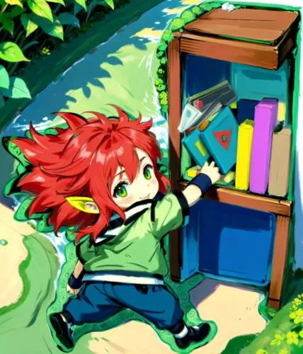 an anime character has an excited look,puyo,hiromasa,nairiku,hide,machi,vending,Anime,Anime,Traditional