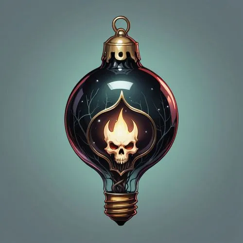 incandescent lamp,bulb,witch's hat icon,oil lamp,poison bottle,electric bulb,Illustration,Abstract Fantasy,Abstract Fantasy 11