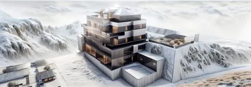 ice castle,snowhotel,snow house,mountain settlement,winter house,cubic house,cube stilt houses,snow mountain,peter-pavel's fortress,ice hotel,cube background,ice wall,snow mountains,summit castle,snow roof,fractal environment,stalin skyscraper,infinite snow,skyscraper town,building valley