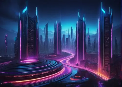 futuristic landscape,cybercity,vanu,cyberia,tron,cybertown,fantasy city,cyberport,futuristic,cyberworld,coruscant,synth,areopolis,metropolis,cybertron,alien world,cityscape,fantasy landscape,ordos,cyberscene,Illustration,Paper based,Paper Based 14