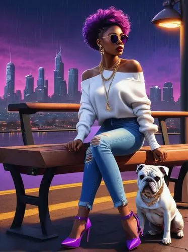 keyshia,girl with dog,afrofuturism,missy,rih,rasheeda,Conceptual Art,Fantasy,Fantasy 12