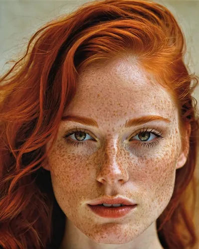 The redhead model shows off her freckles in this image,redheads,freckles,red head,redheaded,red-haired,redhead,redhair,ginger rodgers,redhead doll,ginger,red hair,natural cosmetic,red ginger,red skin,