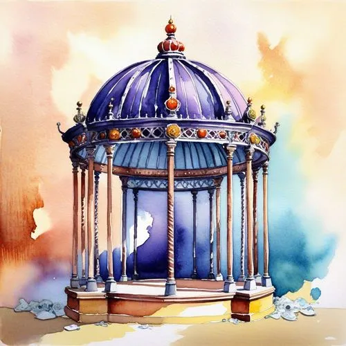 ciborium,cupola,chhatri,vimana,bimah,watercolor background,musical dome,gurbani,tabernacle,baldacchino,gazebo,bird cage,gurudwara,gurdwara,gurdwaras,mikvah,jyotirlinga,gurmukh,columbarium,cupolas