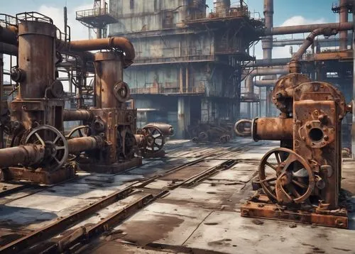 refinery,industrial landscape,oil refinery,industrial plant,heavy water factory,refineries,refineria,industrial tubes,industrial,refiners,industrielles,industrial ruin,industries,industrielle,industrie,chemical plant,manufactory,industriels,factories,industrial area,Illustration,Japanese style,Japanese Style 01