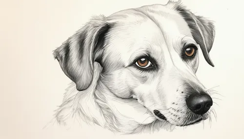 Realistic Pencil Drawing of Saffi the Doggy, by Transgender Artist Sophie Lawson,dog drawing,dog illustration,pet portrait,english setter,welsh springer spaniel,anatolian shepherd dog,pyrenean mastiff