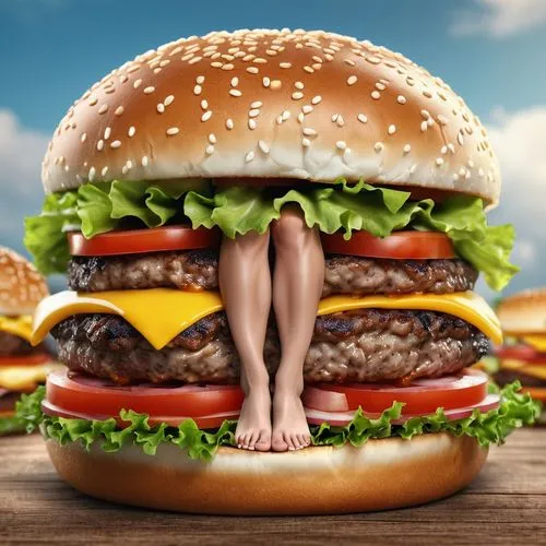 big hamburger,hamburger,burguer,newburger,presburger,burger,Photography,General,Realistic