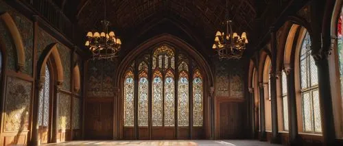 hall of the fallen,stained glass windows,sanctuary,ornate room,hall,royal interior,transept,stained glass,immenhausen,empty interior,hallway,biltmore,haunted cathedral,stained glass window,lichfield,empty hall,entranceway,hogwarts,guildhall,stortinget,Illustration,Japanese style,Japanese Style 12