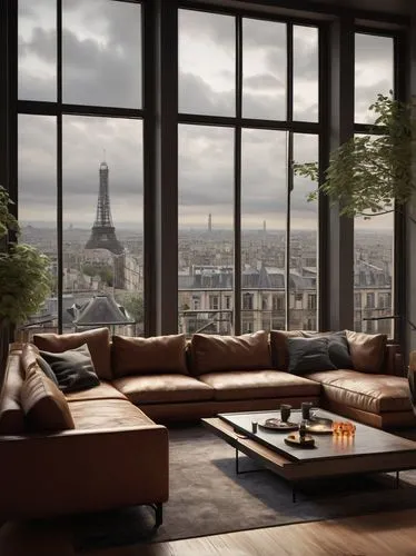 paris balcony,livingroom,contemporaine,appartement,french windows,apartment lounge,penthouses,living room,cityview,montparnasse,minotti,modern living room,sitting room,mobilier,city view,parisian,immobilier,loft,paris,radiosity,Photography,Black and white photography,Black and White Photography 15