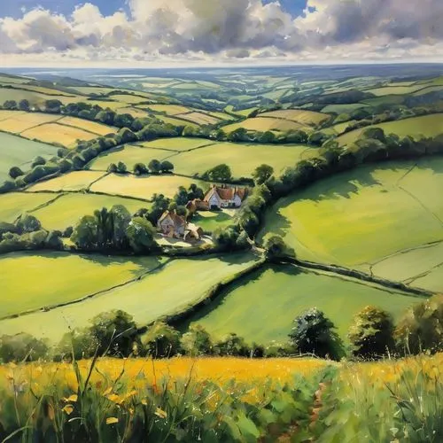 exmoor,shropshire,devon,wiltshire,derbyshire,allinson,Illustration,Paper based,Paper Based 11