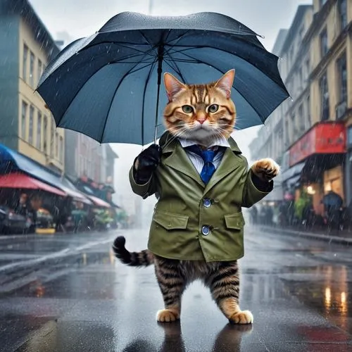 rain cats and dogs,man with umbrella,brolly,walking in the rain,street cat,pluie,rainman,protection from rain,raincoat,weatherman,rainwear,weathercaster,rain protection,ukrainy,cat image,umbrella,raindops,orange tabby cat,katzen,godeffroy,Photography,General,Realistic