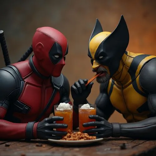 xmen,dinner for two,x men,daiquiris,drinking party,megafight