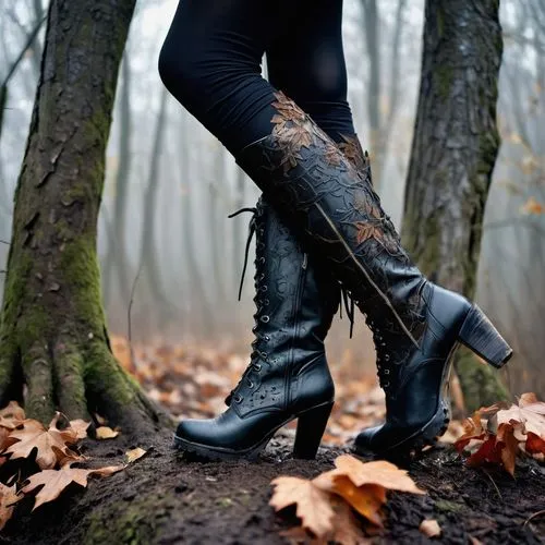 leather boots,women's boots,wellies,boots,rubber boots,leather hiking boots,ankle boots,steel-toed boots,witch's legs,witches legs,walking boots,botas,countrywomen,winter boots,cowboy boots,ballerina in the woods,stiefel,countrywoman,forest floor,countrygirl,Illustration,Realistic Fantasy,Realistic Fantasy 46