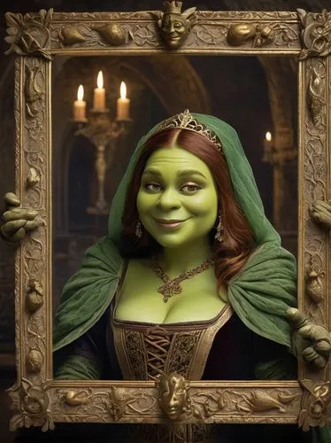 ogre,leonardo,pea,pistachio,cgi,aaa,the mona lisa,orc,guacamole,wasabi,mona lisa,chromakey,woman frog,tiana,lokportrait,avenger hulk hero,avocado,half orc,patrol,matcha,Illustration,Realistic Fantasy,Realistic Fantasy 42