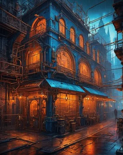 cyberpunk,ancient city,merchant,bombay,tenement,slum,metropolis,world digital painting,cityscape,warehouse,lost place,fantasy city,abandoned place,lostplace,urban,bazaar,the market,dystopia,apartment house,destroyed city,Illustration,Realistic Fantasy,Realistic Fantasy 13