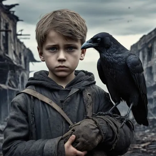 king of the ravens,gavroche,sokurov,children of war,black crow,ravens,corvidae,orphan,zvyagintsev,lubezki,mccurry,broody,jackdaw,bran,black raven,sematary,ravenal,raven bird,hondros,darktown,Conceptual Art,Fantasy,Fantasy 33