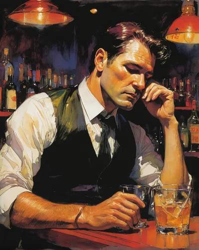 bartender,barman,old fashioned,drunkard,tom collins,whiskey sour,absinthe,whiskey,liquor bar,american whiskey,highball,drinking establishment,a drink,barmaid,classic cocktail,jack daniels,scotch whisky,unique bar,snifter,alcoholic,Illustration,Paper based,Paper Based 12