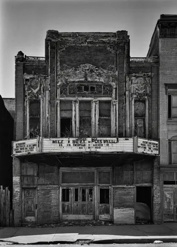 ohio theatre,pitman theatre,alabama theatre,fox theatre,atlas theatre,smoot theatre,old cinema,movie palace,dupage opera theatre,theatre marquee,warner theatre,detroit,luxury decay,keith-albee theatre,derelict,chicago theatre,dilapidated,empty theater,dilapidated building,built in 1929,Photography,Black and white photography,Black and White Photography 10