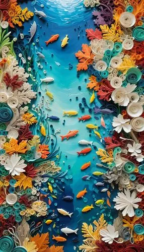 coral reef,koi pond,underwater landscape,underwater background,ocean paradise,aquarium decor,colorful water,underwater playground,coral fish,ocean floor,coral reefs,ocean pollution,under the sea,ocean underwater,jellyfish collage,aquarium,coral,ocean background,sea-life,underwater oasis,Unique,Paper Cuts,Paper Cuts 06