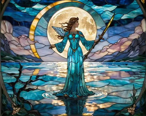 water nymph,rusalka,stained glass,amphitrite,stained glass window,ostara,fantasia,refleja,sirena,oshun,art nouveau frame,ozma,dubbeldam,aquarius,mucha,naiad,imbolc,naiads,nereid,artemis,Unique,Paper Cuts,Paper Cuts 08