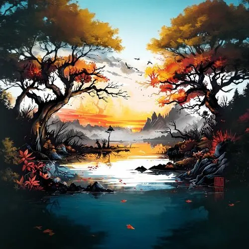 autumn background,landscape background,autumn landscape,fantasy landscape,world digital painting,autumn forest,fall landscape,autumn scenery,nature landscape,cartoon video game background,fantasy picture,forest landscape,background view nature,autumn theme,autumn trees,background vector,forest background,landscape nature,autumn tree,autumn frame