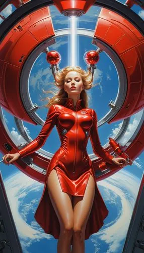 barbarella,cyberangels,darth talon,magneto-optical disk,scarlet witch,red,Conceptual Art,Sci-Fi,Sci-Fi 21