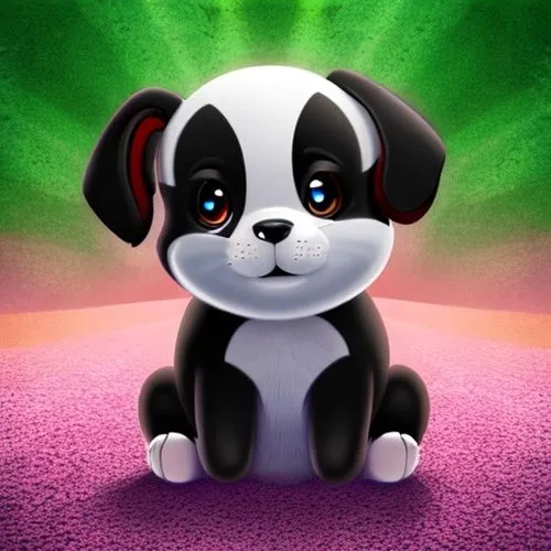 toy dog,cute cartoon character,pandabear,little panda,cute cartoon image,panda bear,cute puppy,boston terrier,baby panda,3d teddy,shih tzu,toy bulldog,pet black,kawaii panda,puppy,dog breed,dog pure-b